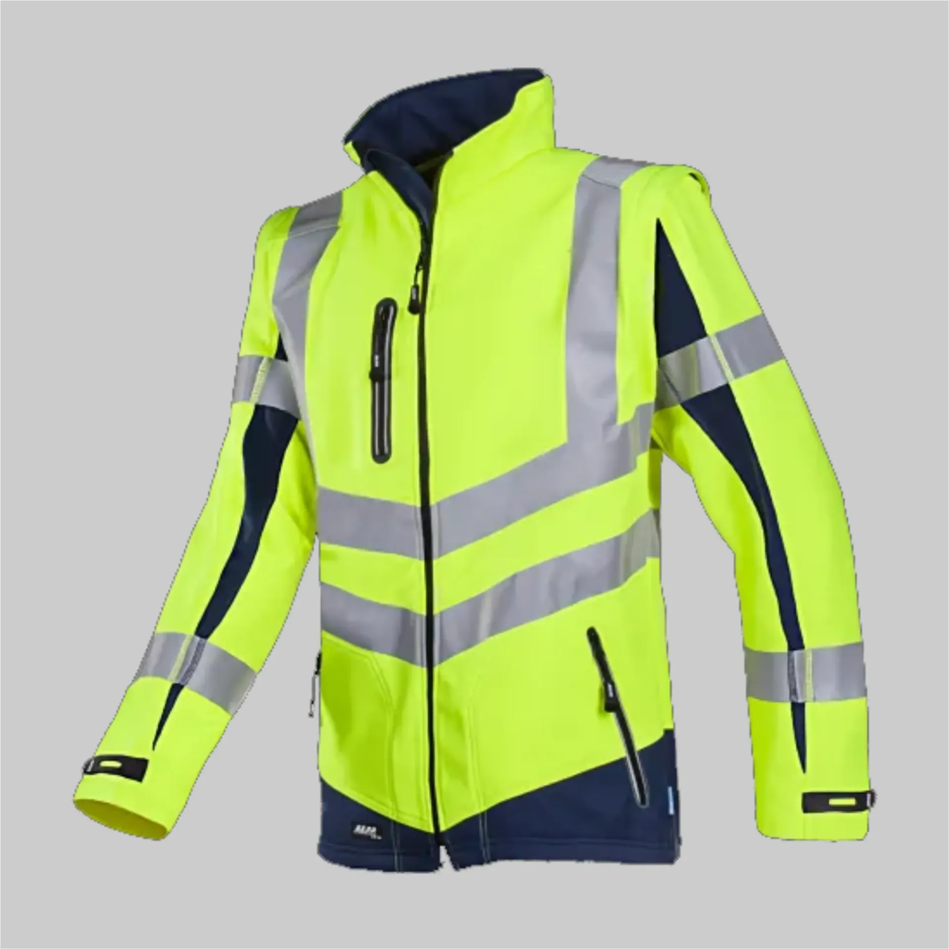 316 724Z SIOEN Malden Warnschutz-Softshelljacke (414 Leuchtorange/marine, XS)