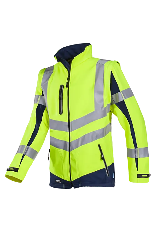 316 724Z SIOEN Malden Warnschutz-Softshelljacke (414 Leuchtorange/marine, XS)