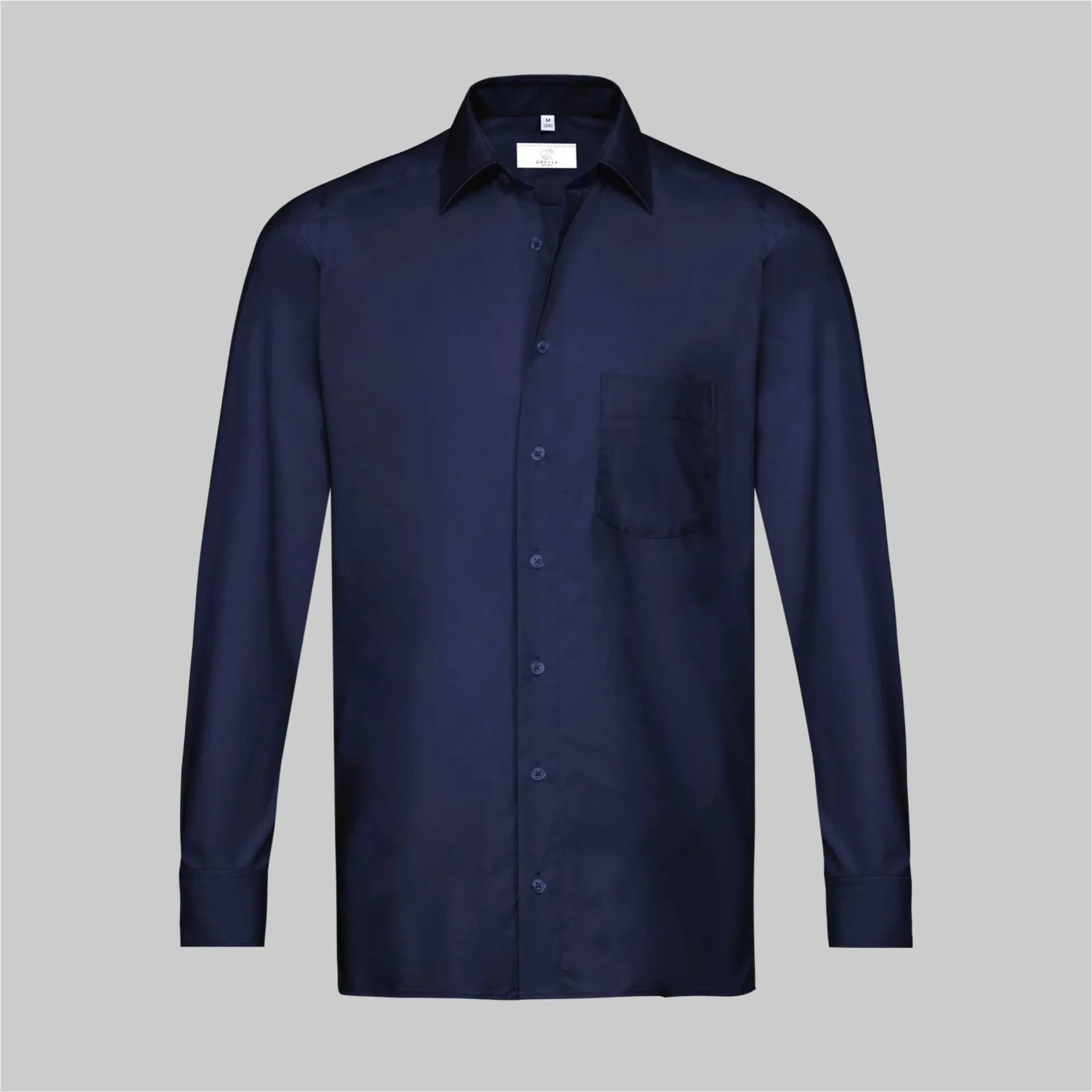 GR 6665 Herren-Hemd 1/1 RF Basic (010 Schwarz, 35/36)