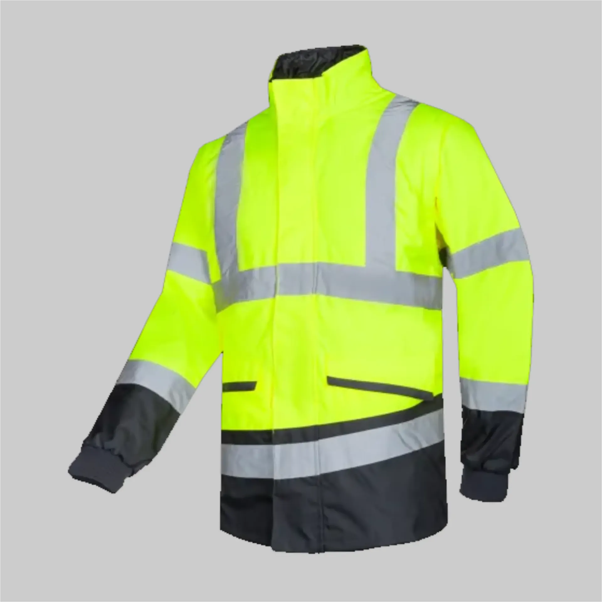 316 347A SIOEN Malbro Warnschutz-Blouson mit abnehmbaren Ärmeln (062 Leuchtorange/Marineblau, XS)