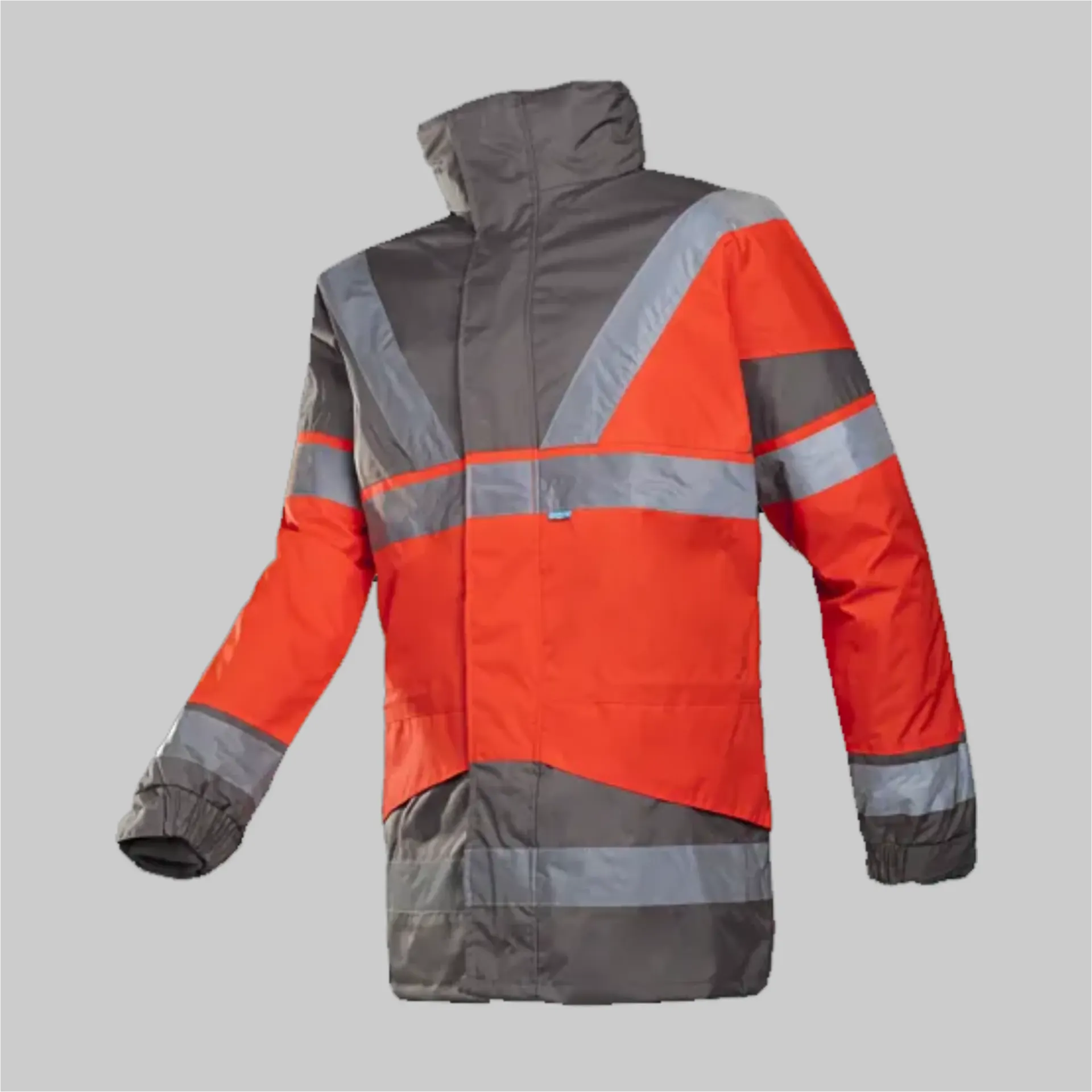 316 209A SIOEN Skollfield Warnschutz-Regenparka, mit herausnehmbarer (065 Leuchtgelb/Marineblau, XS)