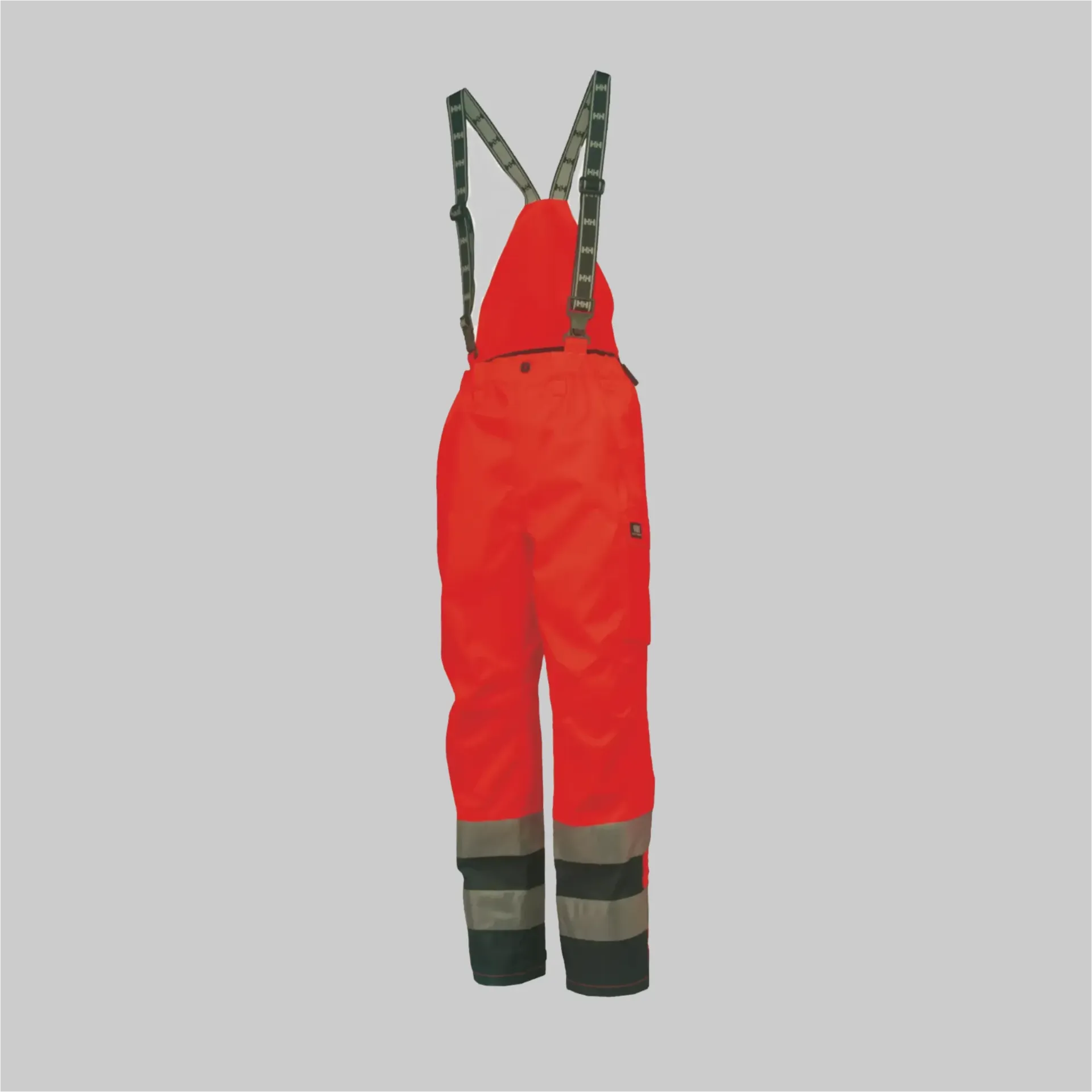 HH 71475 Helly Hansen Potsdam Hi Vis Wasserdichte Regen-Latzhose (169 (red/charcoal), S)