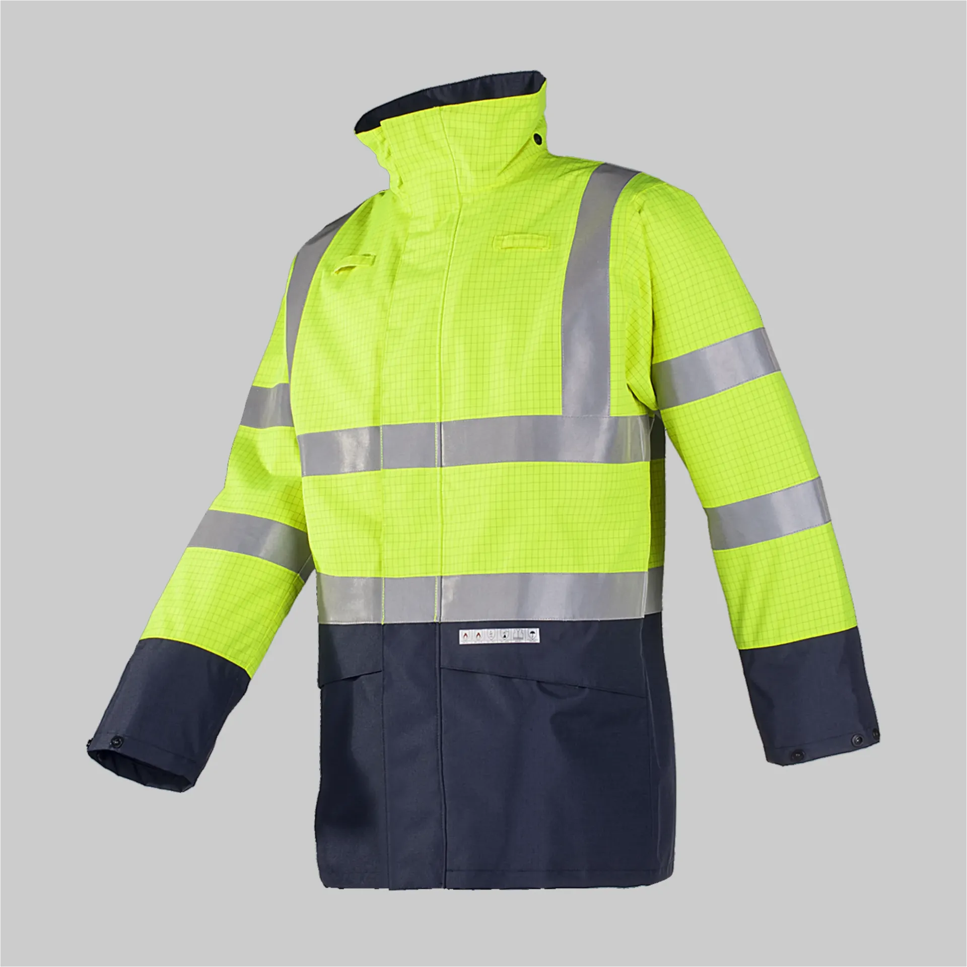 316 7219 SIOEN Elliston Flammhemmende, antistatische Warnschutz-Regenjacke